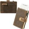 MATADOR Slim Wallet Miami, Custodia in pelle, Hunter marrone, 10