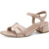 Jana Sandalo vegano da donna con tacco, beige, metallizzato, taglia 38 EU