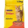 FRISKIES | Gatto | Crocchette complete per Gatti Adulti | Manzo, Pollo e Verdure | Alimento Completo Ricco di Vitamine e Minerali | Borsa | 1,5 KG