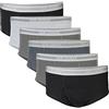 Gildan Mutande da Uomo, Confezione Multipla (Confezione da 6), Grigio/Nero (Confezione da 6), XXL