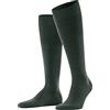 Falke Airport M Kh lana cotone al ginocchio tinta unita 1 paio, Calzini lunghi Uomo, Verde Hunter Green 7441, 39-40