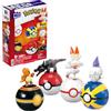 Mega Brands MEGA Pokémon - Squadra di Tipo Fuoco per Allenatore Principiante, set da costruire con 105 pezzi, include Salandit, Litwick, Charmander e Scorbunny snodati,giocattolo per bambini, 6+ anni, Rosso,HTJ06
