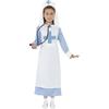 Smiffys Costume Infermiera Seconda guerra mondiale, azzurro, vestito, grembiule finto e copricapo Halloween
