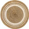 HAMID - Tappeto in Juta Alhambra Greca, 100% Fibra di Iuta Naturale, Tappeto Morbido e ad Alta Resistenza, Tessuto a Mano, Soggiorno, Camera da Letto, Tappeto Corridoio, Naturale (150x150cm)