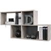 FMD 13Casa, Zed, Mensola, Marrone, 100 x 19.5 x 53 cm