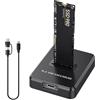 LUIRSAY Stazione di docking per SSD M.2 NVMe e SATA USB 3.1 Gen2, adattatore NVMe USB 10 Gbps per M-Key/B+M Key, docking NVMe e adattatore SATA, docking USB NVMe ad alta velocità per SSD 2230/2242/2260/2280