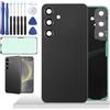 YHX-OU 6.2'' Nero Copribatteria per Samsung Galaxy S24 5G S921 Copri Batteria Sostituzione Posteriore Ricambio Posteriore Back Cover + Strumento di Installazione