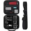 RAIALL Custodia per fotocamera digitale mirrorless Sony Alpha a6000/a6400/Sony Alpha 7 II III IV/ZV-E10 e obiettivo, borsa da viaggio rigida per fotocamera vlogging con tracolla e 3 divisori, Nero