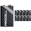 MSTJRY Duracell Procell - Confezione da 10 batterie alcaline da 9 V | Batteria alcalina industriale da 9 Volt | Uso domestico o in ufficio | Confezione promozionale deodorante per auto | Potenza affidabile a