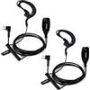 HYSHIKRA Auricolare a 2 pin con microfono Big PTT compatibile con Motorola DP1400 CP040 GP300 GP88 Auricolare radio bidirezionale per guardia del corpo di sicurezza (forma di G, 2)