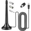 Wefaly Antenna Radio FM Dab, FM Casa Telescopico con Base Magnetica Cavo di Prolunga 3m Ricevitori Stereo 75 Ohm Antenna FM per Canale HiFi Sintonizzatore FM Post Radio Dab+ Dab AV Audio Video
