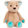 B. toys - Happyhues - Cara-Mellow Bear - Orso di peluche - Morbido orsacchiotto marrone - Animale di peluche per neonati, bambini e ragazzi - Lavabile in lavatrice - 0 Mesi +