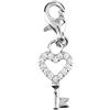 Depesche 11785-090 Charms Express Yourself - Ciondolo per collane e bracciali, Chiave a Cuore Argentata, Come Piccolo Regalo