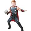 Rubie's Rubies Costume Thor Deluxe per bambino e bambina, Tuta stampata, maschera e martello dei foam, Licenza Ufficiale Marvel per Carnevale, Cumpleanno, Feste