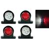 Formplas 4 x 12 LED Luci di Posizione Laterali Indicatore Ingombro Rosso Bianca Camion Rimorchio Furgoni 12v 24v