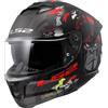 LS2, Casco Moto Integrale STREAM II ANGRY MONKEY Matt Black Red, XL
