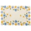 Mausouca Confezione da 2 centrini rettangolari in pizzo, colore giallo blu con intaglio floreale ricamato, tovagliette per vasi, decorazioni per matrimoni, compleanni, cene, feste (rettangolari)