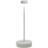 Zafferano, Swap Pro, Lampada da Tavolo Ricaricabile e Senza Fili con Controllo Touch, Adatta per Salotto ed Esterni, Dimmer a Step, 2200-3000 K, Altezza 29 cm, Colore Bianco