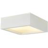 SLV PLASTRA 104 lampada da soffitto 230V, E27, quadrata, gesso bianco, max. 50W