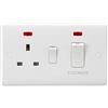Knightsbridge CU8331 - Interruttore DP 45 A, con bordo curvo, colore: Bianco
