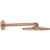 GROHE Rainshower 310 SmartActive Set soffione doccia (soffione doccia 310 mm con braccio 430 mm, 2 getti, sistema anti-calcare), Oro Rosa Spazzolato, 26475DL0