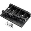Musiclily Pro 57mm Heavy Duty Ponte Basso Sellette in Ottone Vintage per Basso Elettrico 4 Corde Precision/Jazz Bass, Nero