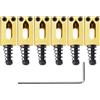 Banworks Set di selle del ponte moderno 10.5mm (13/32) per chitarre elettriche Fender Strat ST Tele 52.5mm (2-1/16) Spaziatura delle corde Confezione da 6 JT/QM-01 Oro