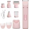 Suevut Rasoio Elettrico Donna 5 in 1 - Rasoio Intimo Donna per Parti Intime, Rasoio Donna Intimo ed Elettrico, Trimmer Corpo IPX7 Impermeabile, Ricaricabile, Uso Asciutto e Bagnato, klyne Rasoio Donna
