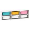 AIYAPLAY Scaffale Portagiochi Bambini in Legno con 6 Contenitori Rimovibili in Plastica, Multicolore | Aosom Italy