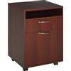 HOMCOM Cassettiera da Scrivania con Ruote, Cassetto Scomparto e Porta, Archivio Mobile per Studio, 40x35x60 cm, Marrone Scuro | Aosom Italy