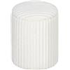 HOMCOM Pouf Contenitore con Coperchio Reversibile, Moderno Sgabello Imbottito in Velluto a Coste per Soggiorno e Camera da Letto, Bianco | Aosom Italy