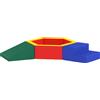 AIYAPLAY Percorso Motricità per Bebè in Schiuma EPE con Piscina di Palline, Modulo Motricità per Bebè con Fodera in PU, Multicolore | Aosom Italy