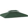 Outsunny Copertura di Ricambio 4x3 m con Tetto Doppio, Fori di Drenaggio e Protezione UV, Verde | Aosom Italy