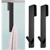 MUYAPAY DINGFENG 2 Pezzi Gancio Doccia, Ganci Asciugamani Bagno, Ganci sopra Porta Adatto Box Doccia in Vetro Senza Cornice di Spessore da 6-10 mm, Acciaio Inox