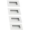 BOZONLI Maniglia Porta Scorrevole 4 Pezzi Maniglia Porta Incasso Maniglie Porte Interne in Lega di Alluminio Opaco Rettangolo Maniglie per Porte Scorrevoli (80 * 42mm)