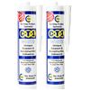 CT1 Colla in mastice sigillante per lavori edilizi, confezione da 2, CT1, extra forte, 290 ml, bianco