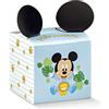 Ingrosso e Risparmio Bomboniere Nascita Bambino 12 pz Scatoline Cubo Celeste Topolino con Orecchie Nere Portaconfetti Segnaposto Bimbo Maschietto Primo Compleanno Battesimo Fai da Te