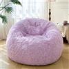 XeGe Copertura per poltrona a sacco gigante da 1,5 m, ultra morbida in finta pelliccia, senza imbottitura, sacco di fagioli per riporre peluches, color lavanda, soffice e peloso XL grande per