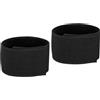 PATIKIL Stivale Cinghie, 2pz Elastico Poliestere Pantaloni Camicette Caviglia Cinghie Pantaloni Gamba Fasce con Nastro Magico per Escursioni, Pesca, Caccia, 12, Nero