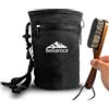 Bellaroca® Set Arrampicata - Sacca Porta Magnesite Resistente all'Acqua con Tasche & Moschettone + Spazzola da Arrampicata Premium | Regalo per Boulder & Sportiva