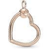 PANDORA Icons Pendente a forma di O con cuore placcato in oro rosa 14k