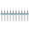 BE-TOOL - Punte rotanti in carburo di tungsteno da 0,5 mm, 2,5 mm, asta da 1/8, per PCB, Dremel, gioielli, CNC, metalli morbidi, PCB, PCB, utensili per incisione, multicolore