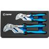 Capri Tools Set di chiavi per pinze da 17,8 cm e 10,4 cm, ganasce parallele lisce con impugnatura morbida antiscivolo