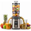 Black+Decker - Estrattore Succo Frutta/Verdura | Bocca 110 mm | Spremitura a freddo | Antiossidazione | 800 ml succo / 600 ml polpa | Funzione Reverse | Filtro lavabile in lavastoviglie | Antiscivolo