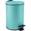 SPIRELLA - Pattumiera a Pedale Adelar 3L - Design Moderno - 16.8 x 16.8 x 25 cm - Colore Aqua - Coperchio Anti-Odore - Ideale per Cucina e Bagno - Materiale Durevole