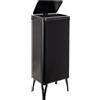 WELL HOME MOBILIARIO & DECORACIÓN Pattumiera intelligente con apertura automatica o contatto manuale da 60 l, 35,5 x 26 x 95,5 cm, colore nero.
