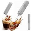 edihome, Montalatte Elettrico per Cappuccino, Frullino Montalatte Portatile, Schiuma Latte Elettrico per Latte e Caffè, Milk Frother Ricaricabile o a Batterie, Veloce e Silenzioso (Batterie, Grigio)