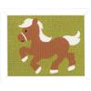 VERVACO Set Ricamo Punto Croce Kit Ricamo Principianti Pony Educativo attività Creative ca. 16 x 12,5 cm Canovaccio per Punto Croce Prestampato Set Fai da Te Passatempi Creativi