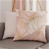 PETTI Artigiani Italiani - Coppia di Federe Cuscino 30x30 cm in Microfibra, Cuscini Arredo Camera da Letto, Divano, Salotto, Set 2 Fodere Copricuscino, Federa Tropical Cipria O, 100% Made in Italy