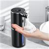 Fachixy Dispenser Sapone Automatico con Display Digitale, Touchless, Montaggio a Parete Dispenser Sapone Bagno, Ricaricabile, 380ml, IPX5 Impermeabile Dispenser Schiuma per Bagno, Cucina